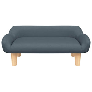 Dunkelgraues Kindersofa Stoff 70x40x24 cm