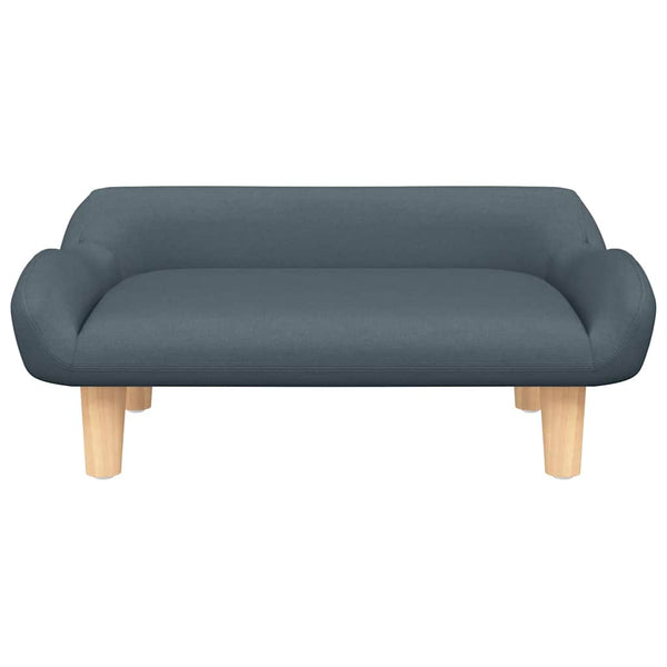 Dunkelgraues Kindersofa Stoff 70x40x24 cm
