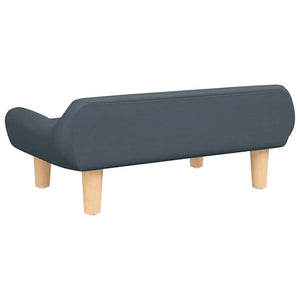 Dunkelgraues Kindersofa Stoff 70x40x24 cm