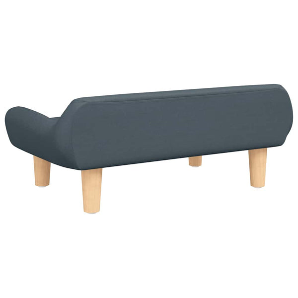 Dunkelgraues Kindersofa Stoff 70x40x24 cm