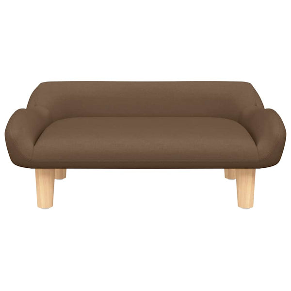 Kindersofa Braun Stoff 70x40x24cm