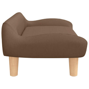 Kindersofa Braun Stoff 70x40x24cm