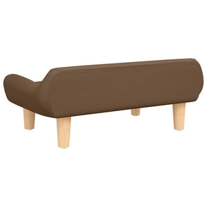 Kindersofa Braun Stoff 70x40x24cm