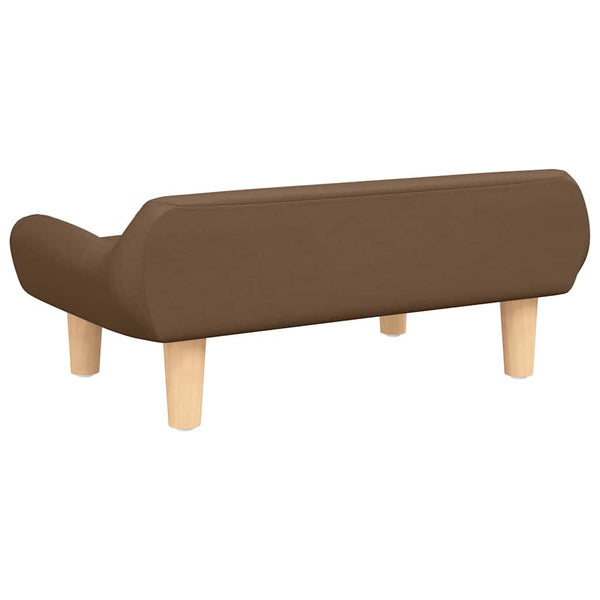 Kindersofa Braun Stoff 70x40x24cm