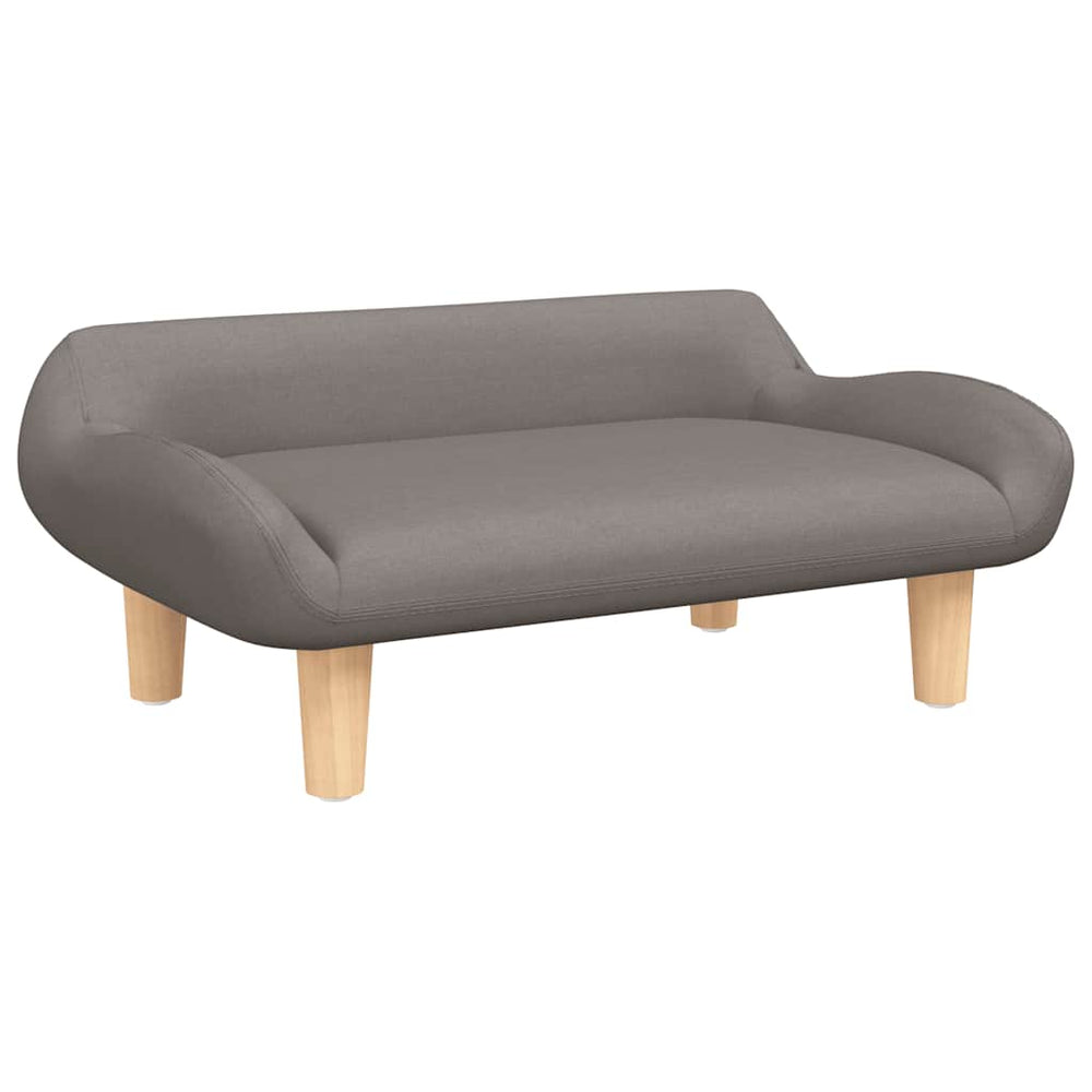Kindersofa Taupe Stoff 70x40x24 cm