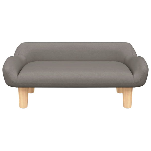 Kindersofa Taupe Stoff 70x40x24 cm