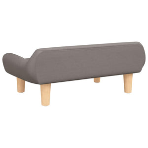 Kindersofa Taupe Stoff 70x40x24 cm