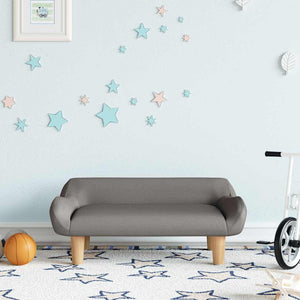 Kindersofa Taupe Stoff 70x40x24 cm