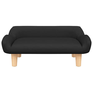Kindersofa Schwarz Stoff 70x40x24 cm