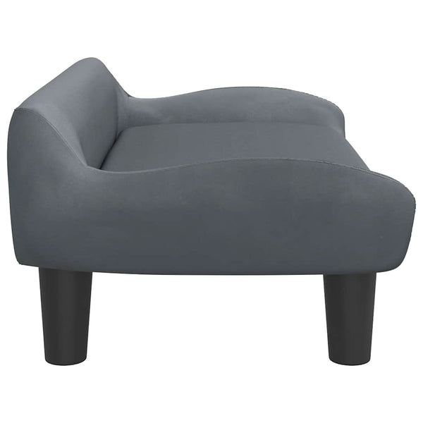 Kindersofa Dunkelgrau Samt 70x40x24 cm