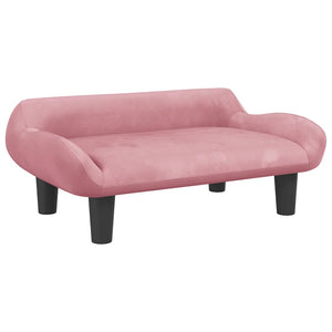 Kindersofa Rosa Samt 70x40x24 cm