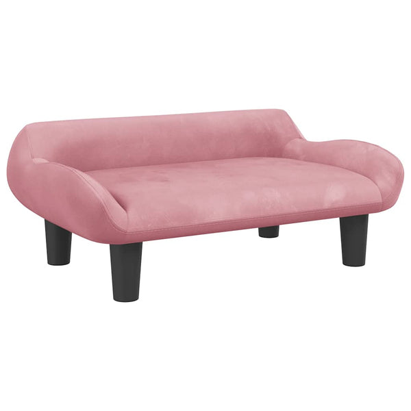 Kindersofa Rosa Samt 70x40x24 cm