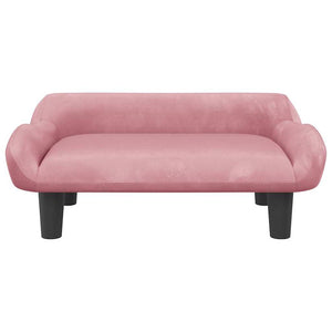 Kindersofa Rosa Samt 70x40x24 cm