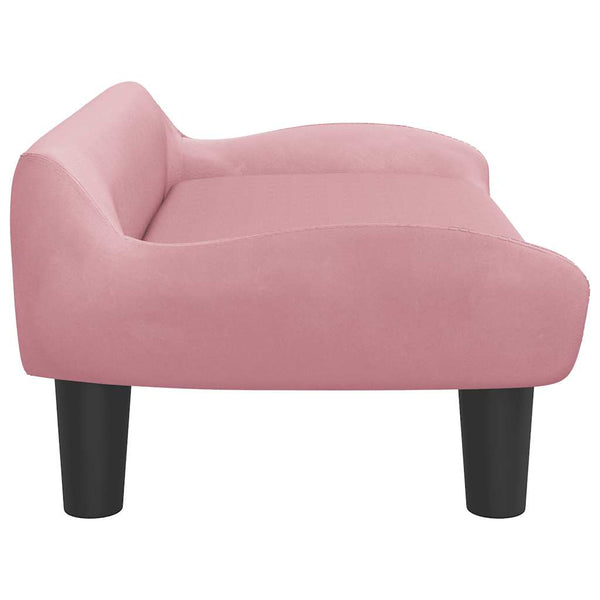 Kindersofa Rosa Samt 70x40x24 cm