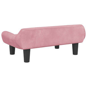 Kindersofa Rosa Samt 70x40x24 cm
