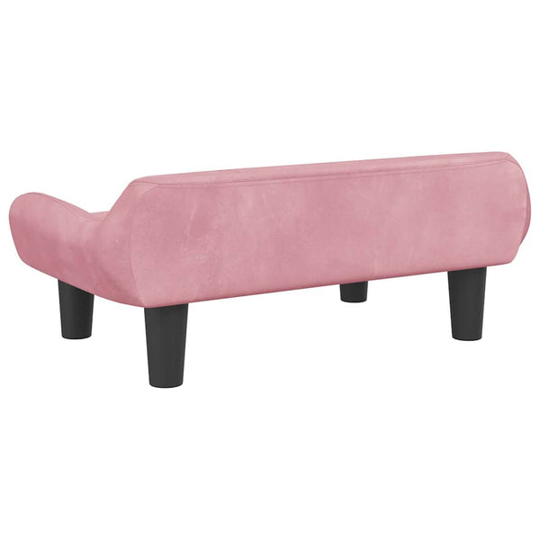 Kindersofa Rosa Samt 70x40x24 cm