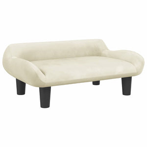 Kindersofa Creme Samt 70x40x24 cm