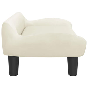 Kindersofa Creme Samt 70x40x24 cm
