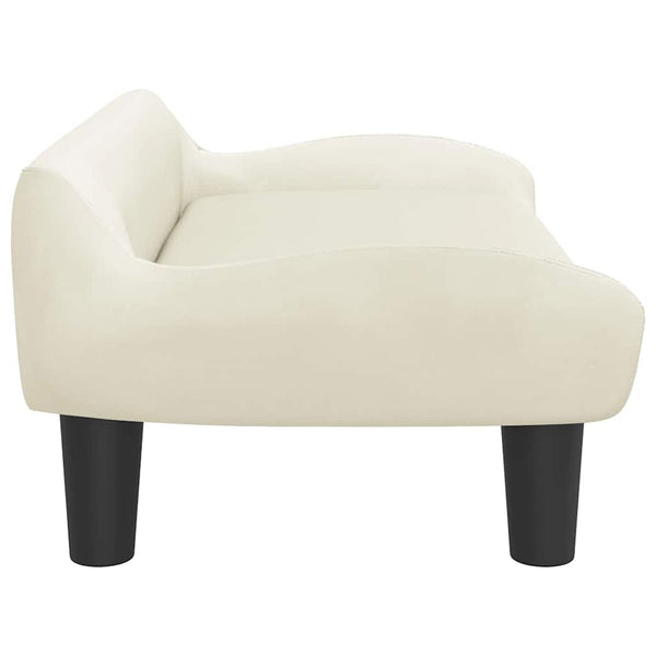 Kindersofa Creme Samt 70x40x24 cm