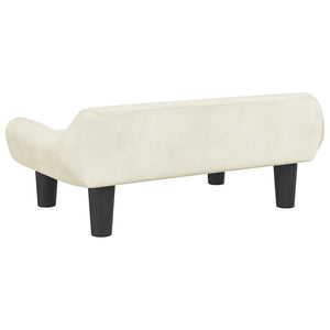Kindersofa Creme Samt 70x40x24 cm