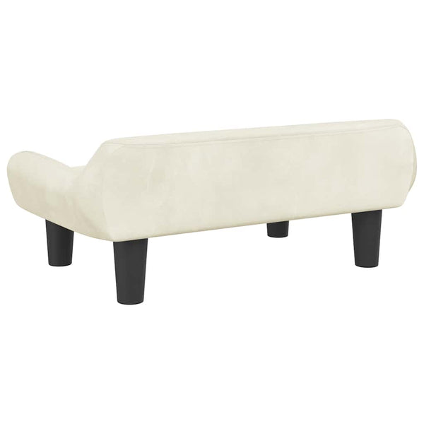 Kindersofa Creme Samt 70x40x24 cm