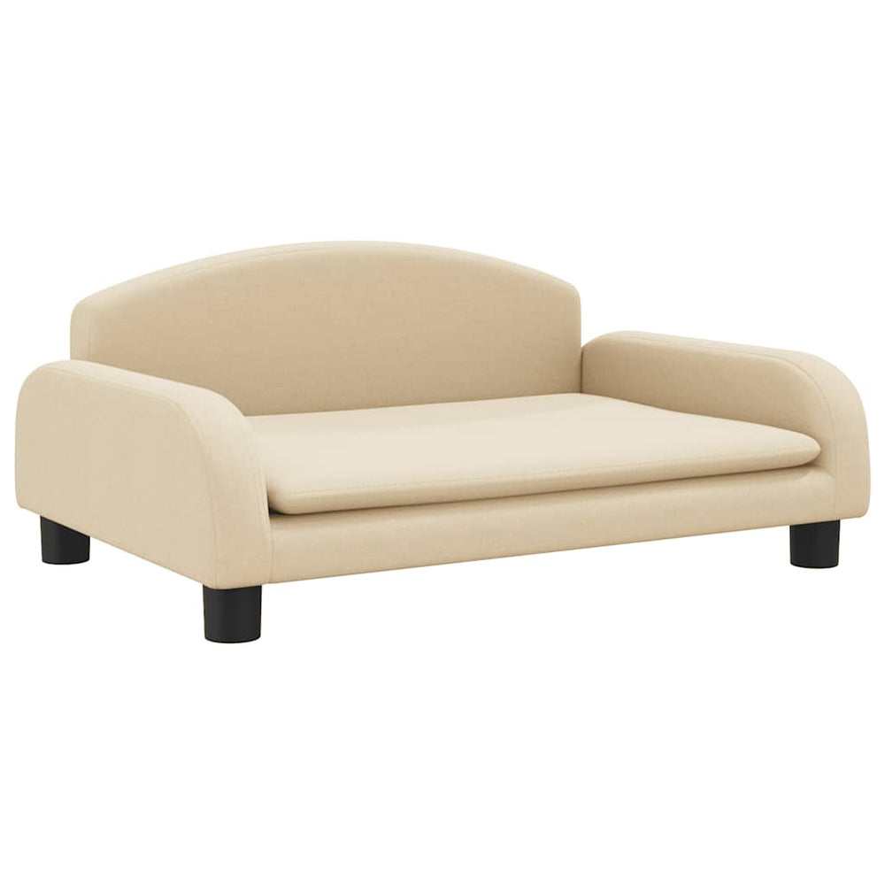 Kindersofa Creme Stoff 70x45x30 cm