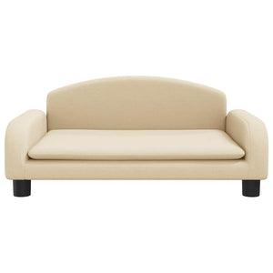Kindersofa Creme Stoff 70x45x30 cm