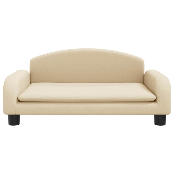 Kindersofa Creme Stoff 70x45x30 cm