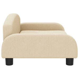 Kindersofa Creme Stoff 70x45x30 cm