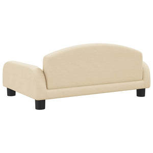 Kindersofa Creme Stoff 70x45x30 cm