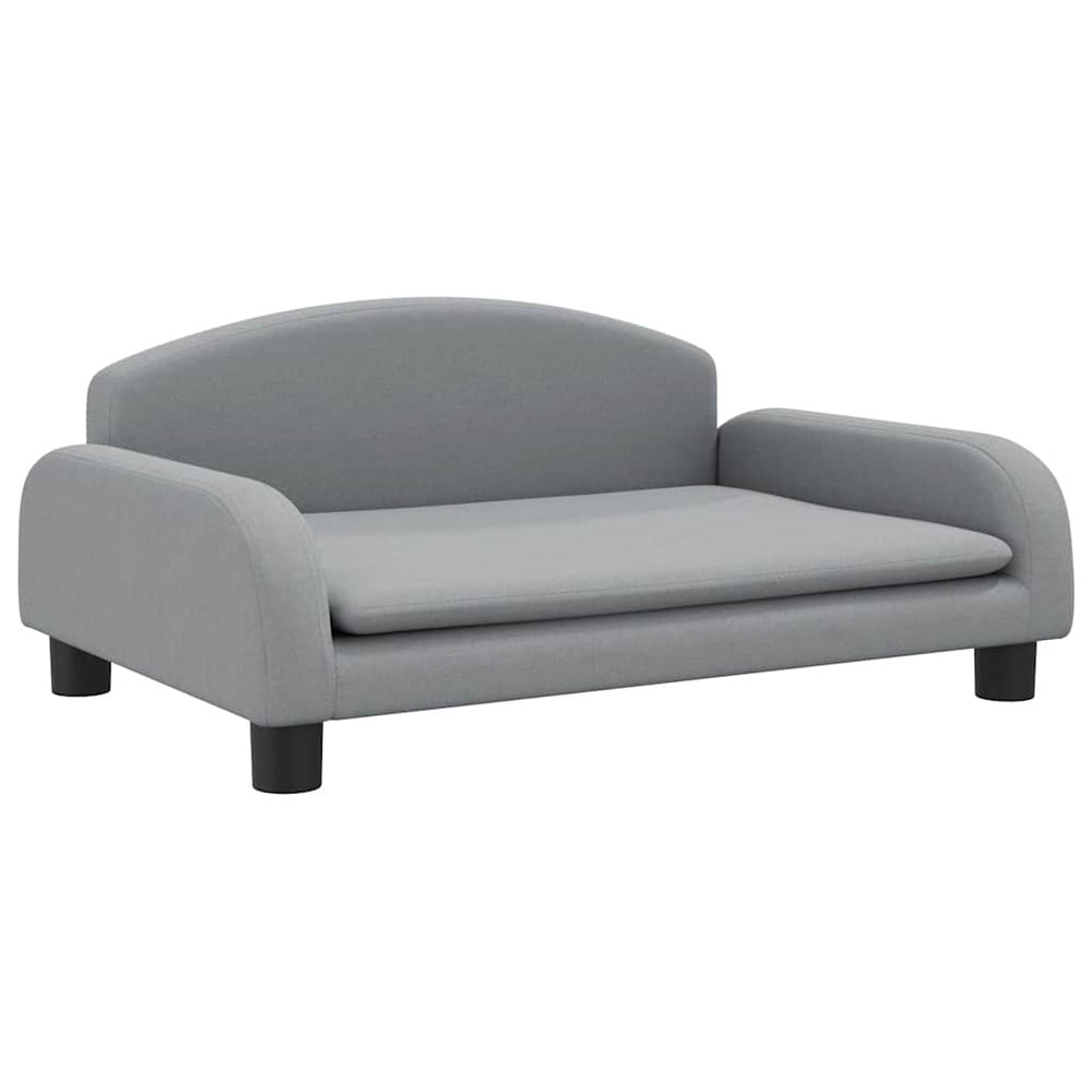 Kindersofa Hellgrau Stoff 70x45x30 cm