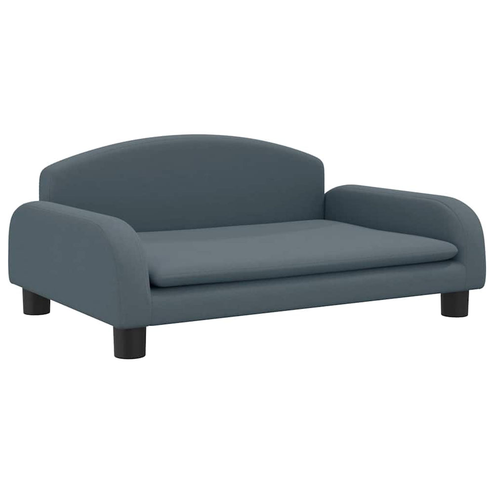 Dunkelgraues Kindersofa Stoff 70x45x30 cm