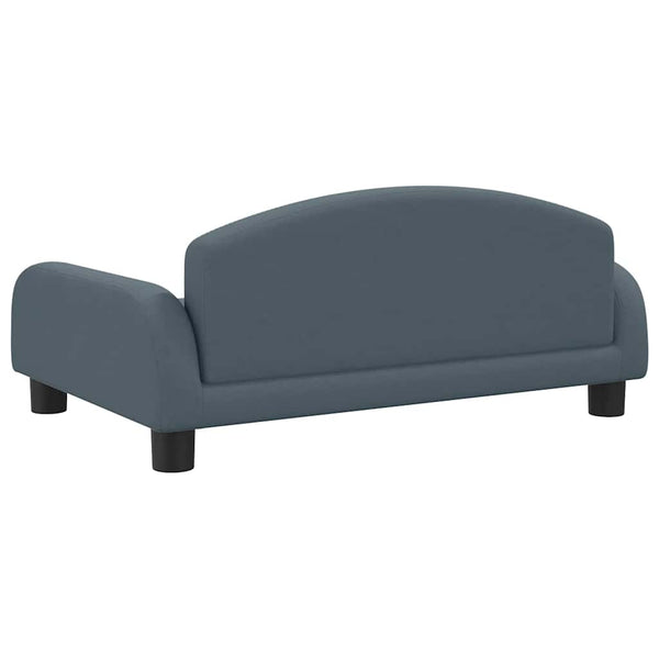 Dunkelgraues Kindersofa Stoff 70x45x30 cm