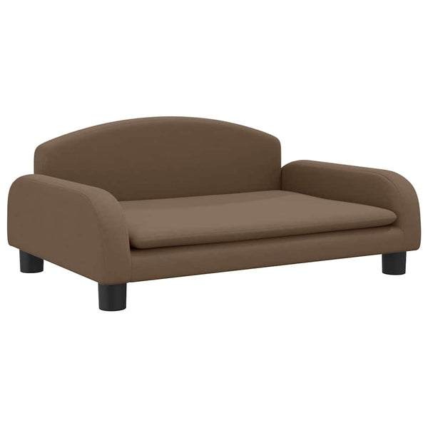 Kindersofa Braun Stoff 70x45x30 cm