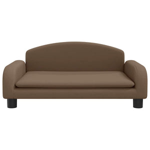 Kindersofa Braun Stoff 70x45x30 cm