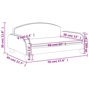 Kindersofa Braun Stoff 70x45x30 cm