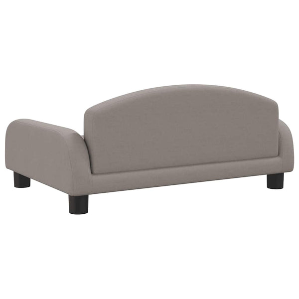 Kindersofa Taupe Stoff 70x45x30 cm