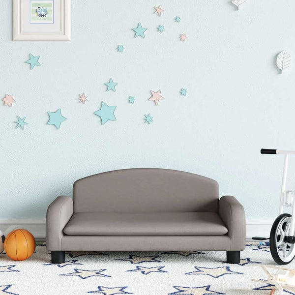 Kindersofa Taupe Stoff 70x45x30 cm