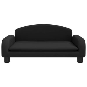 Kindersofa Schwarz Stoff 70x45x30 cm