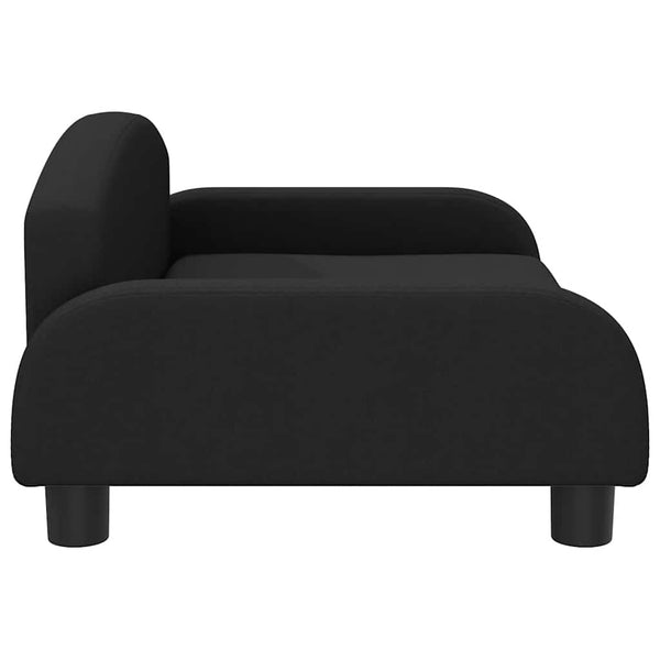 Kindersofa Schwarz Stoff 70x45x30 cm
