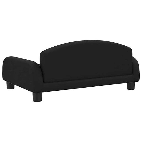 Kindersofa Schwarz Stoff 70x45x30 cm