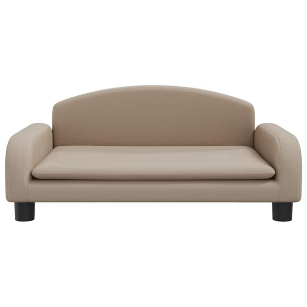 Kindersofa Cappuccino Kunstleder 70x45x30 cm