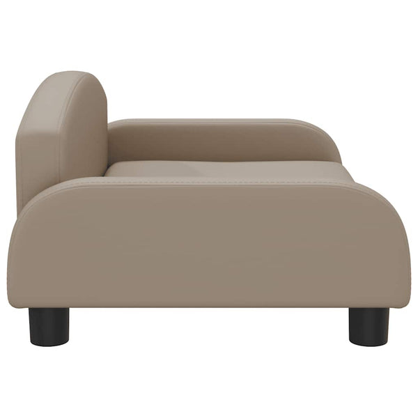 Kindersofa Cappuccino Kunstleder 70x45x30 cm