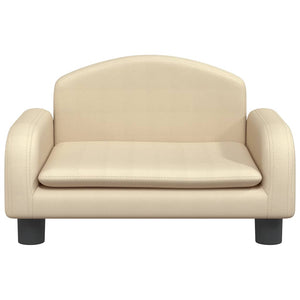 Kindersofa Creme Stoff 50x40x30 cm