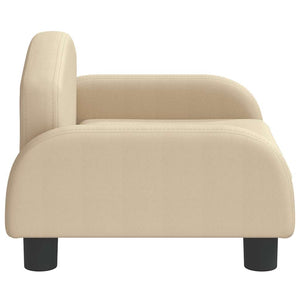 Kindersofa Creme Stoff 50x40x30 cm