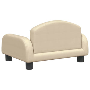 Kindersofa Creme Stoff 50x40x30 cm