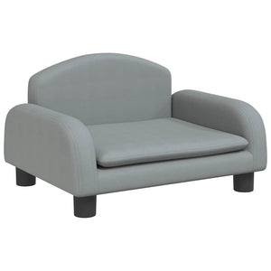 Kindersofa Hellgrau Stoff 50x40x30 cm