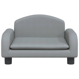 Kindersofa Hellgrau Stoff 50x40x30 cm
