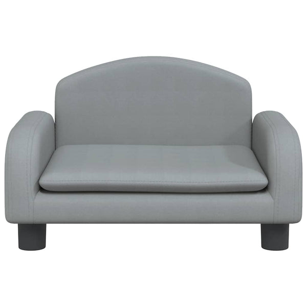 Kindersofa Hellgrau Stoff 50x40x30 cm