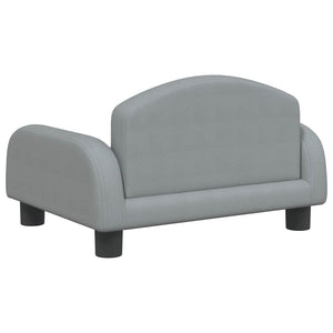 Kindersofa Hellgrau Stoff 50x40x30 cm